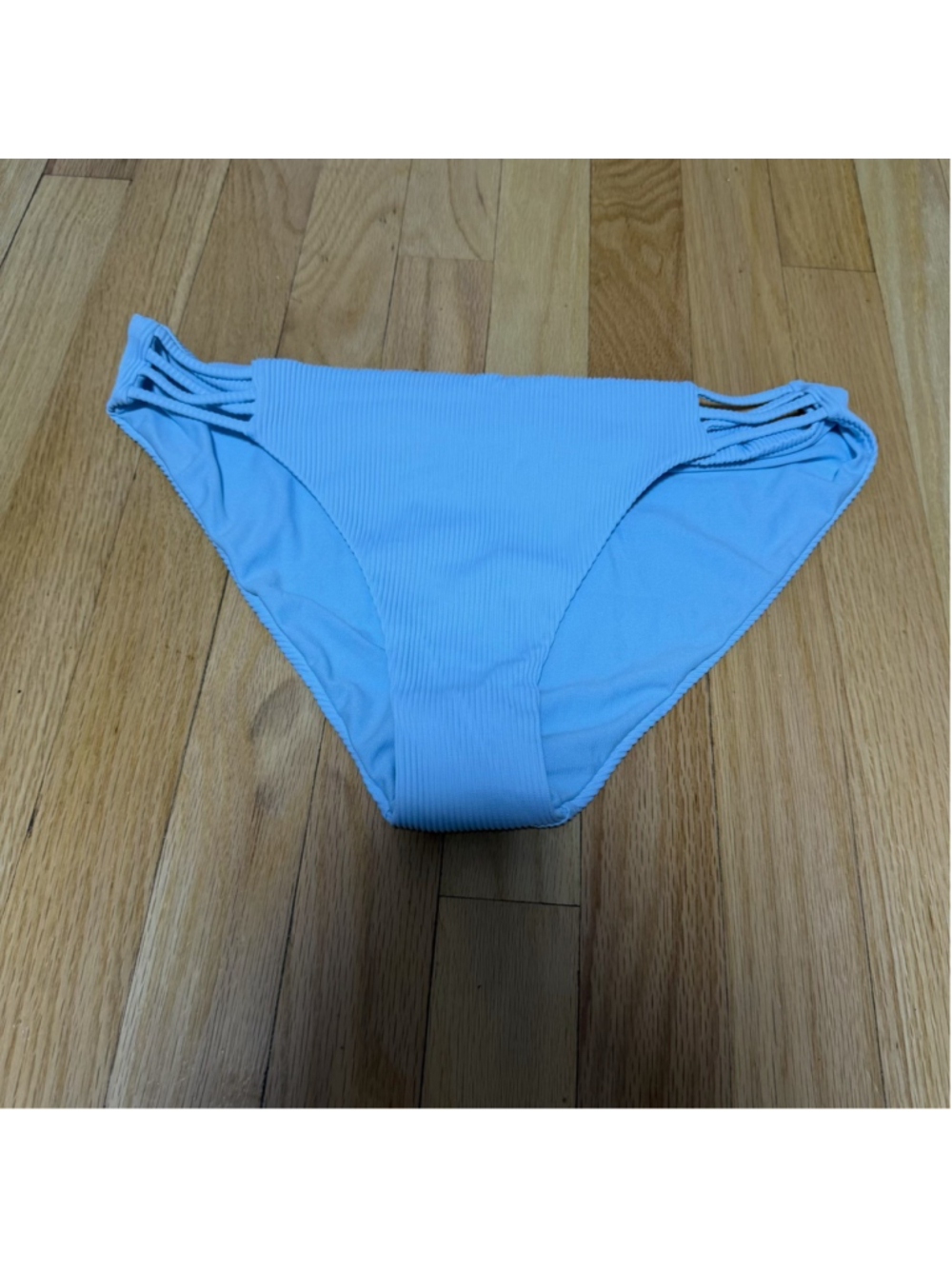 Women's Roxy Light Blue Ribbed Bikini Bottom XL SKU667